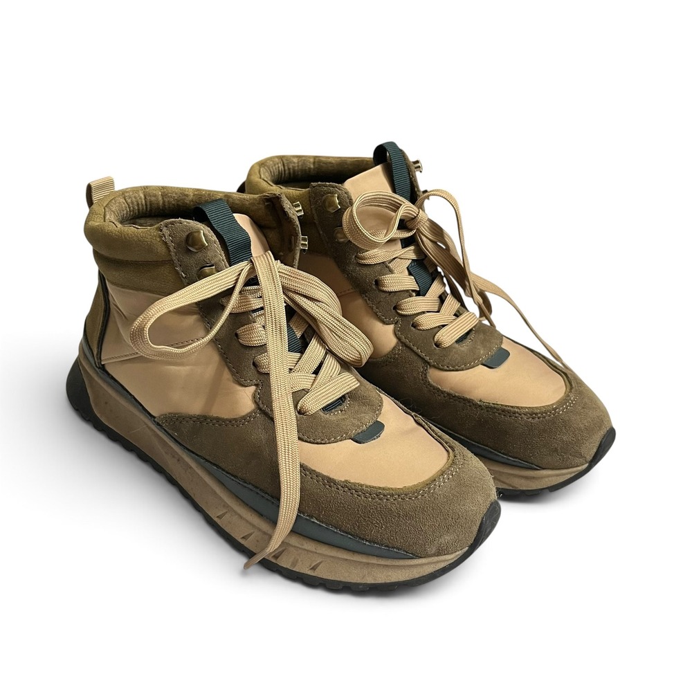 Madewell The Sneaker Boot Women's 7.5 Golden Spinach Casual Hiking Utility